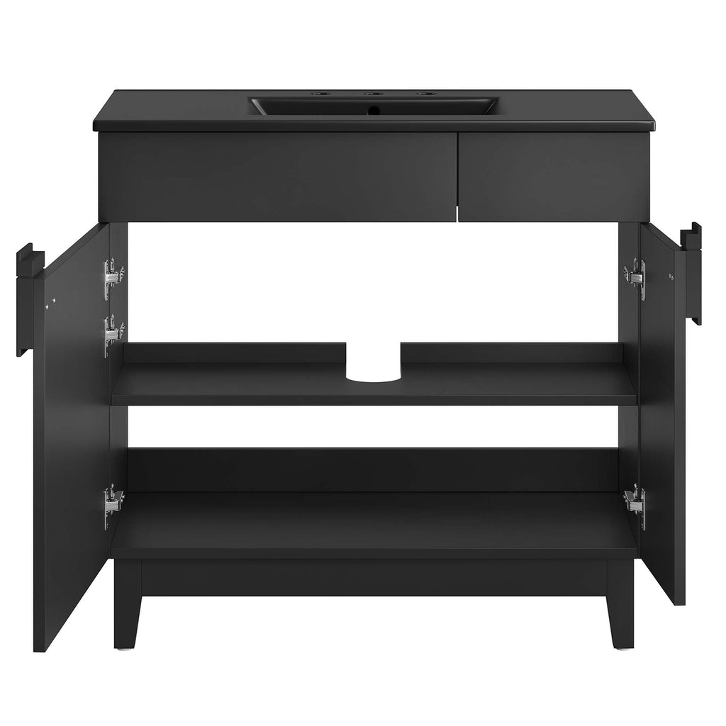Miles 36" Bathroom Vanity - Black Black
