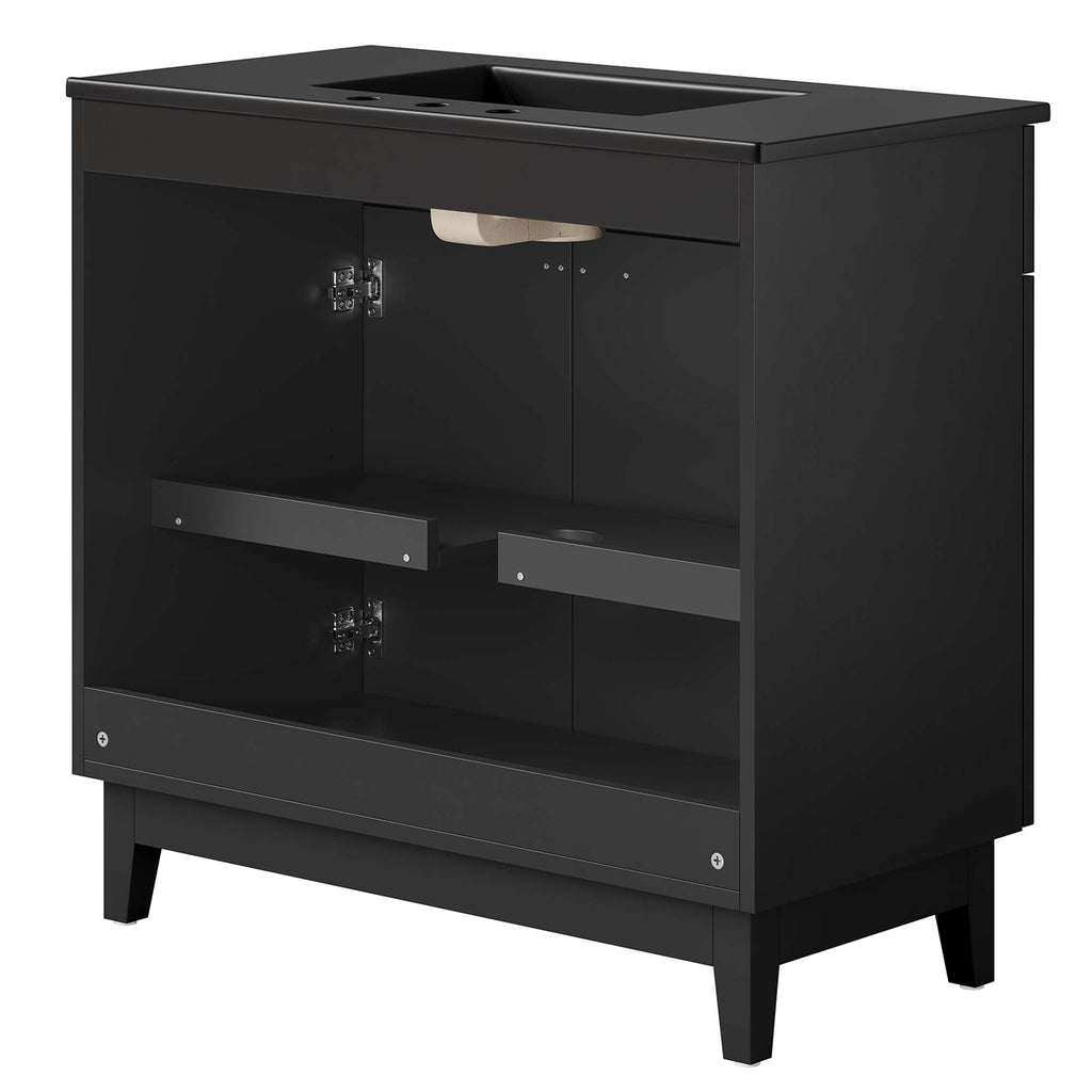 Miles 36" Bathroom Vanity - Black Black