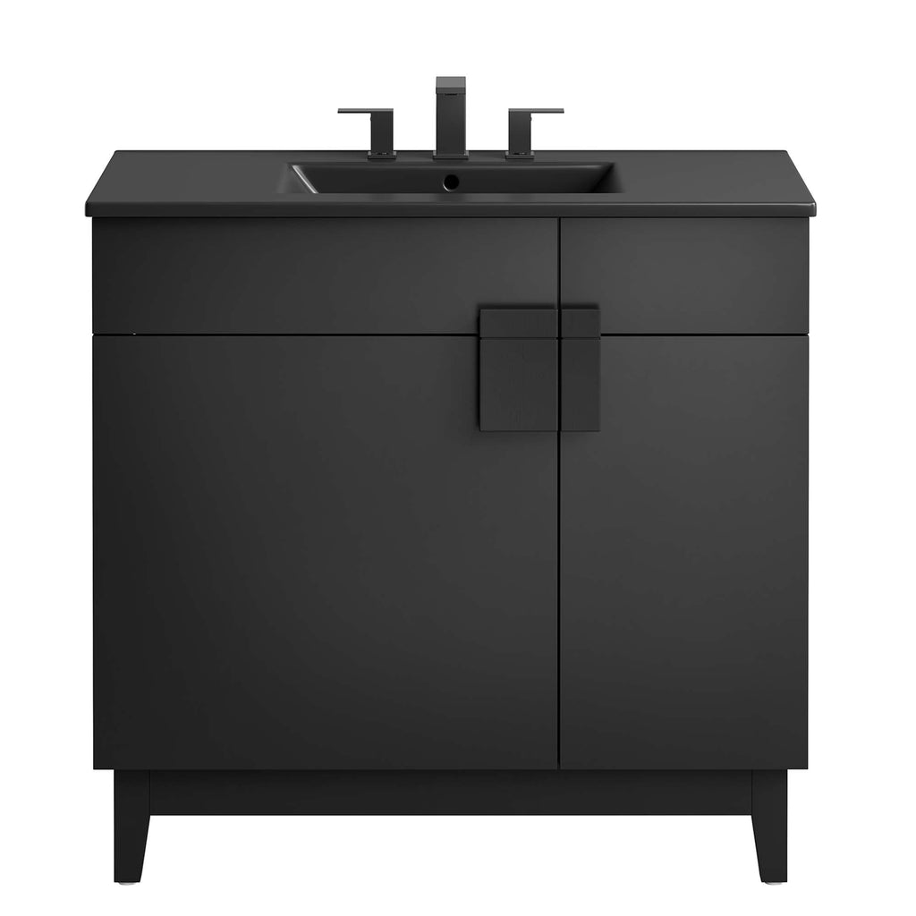 Miles 36" Bathroom Vanity - Black Black