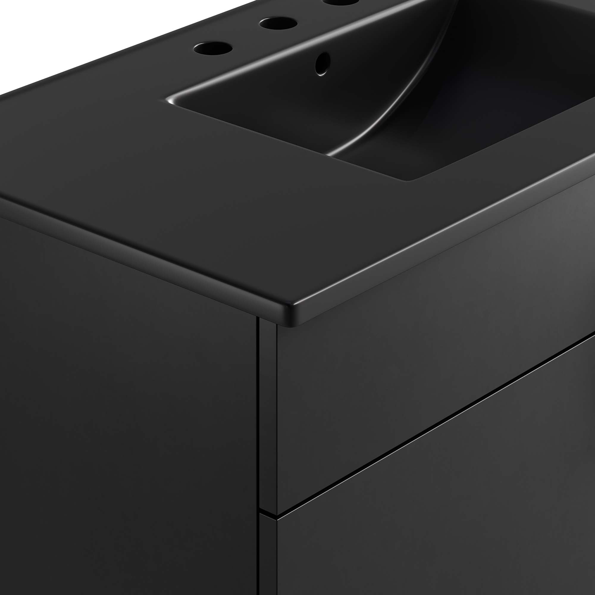 Miles 36" Bathroom Vanity - Black Black