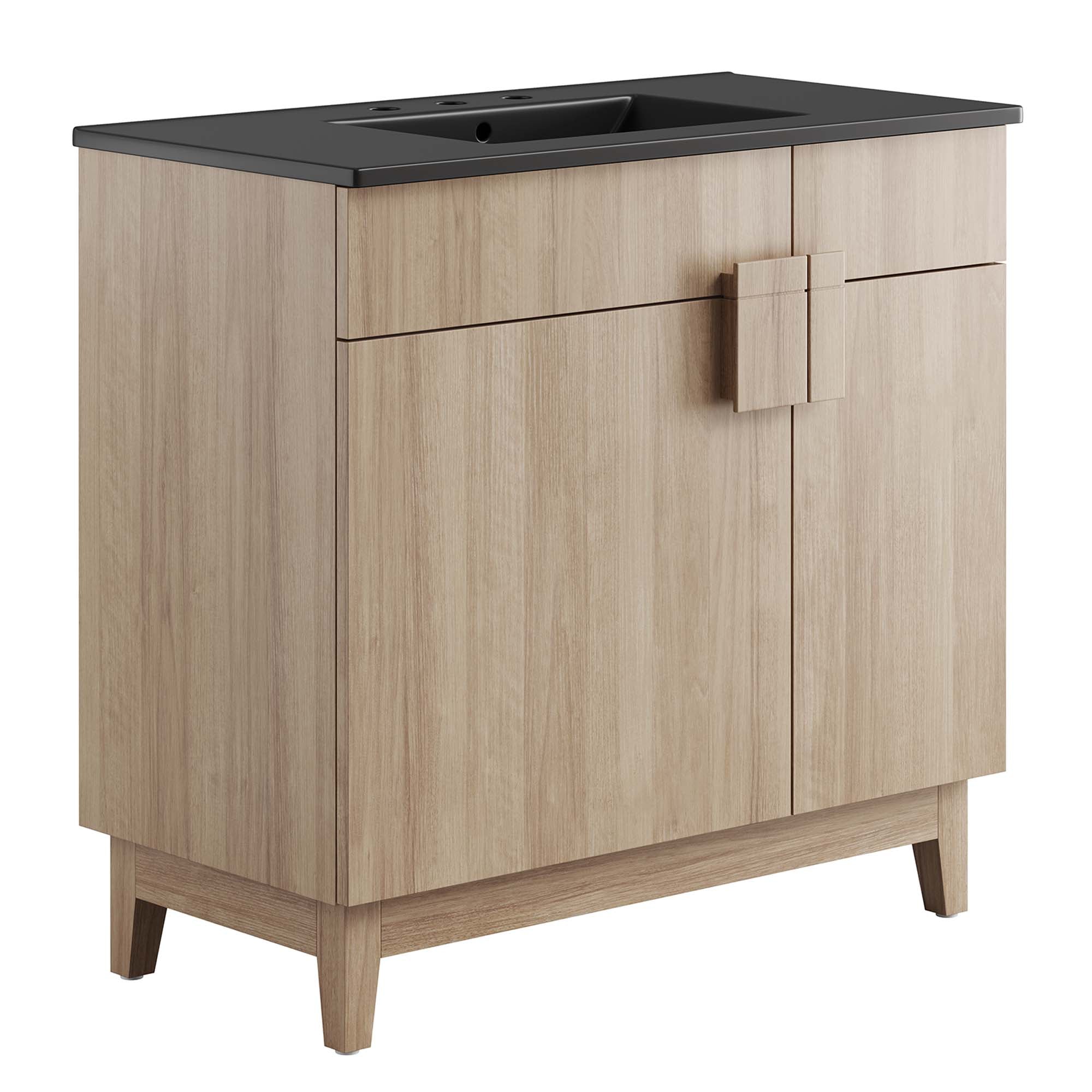 Miles 36" Bathroom Vanity - Black Oak