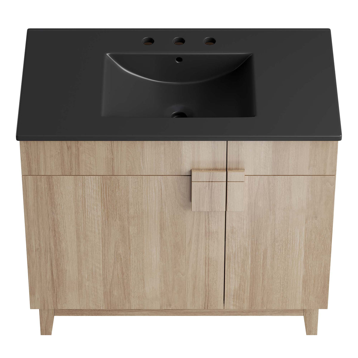Miles 36" Bathroom Vanity - Black Oak