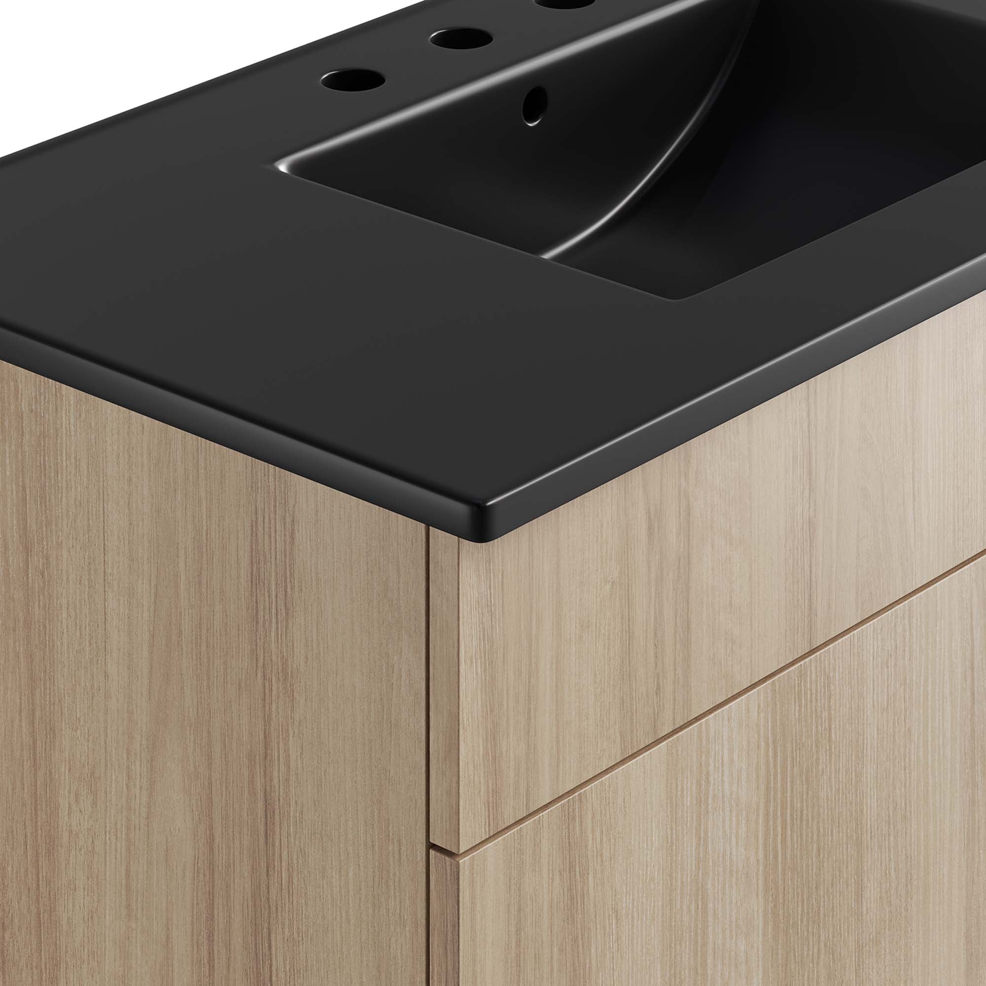 Miles 36" Bathroom Vanity - Black Oak