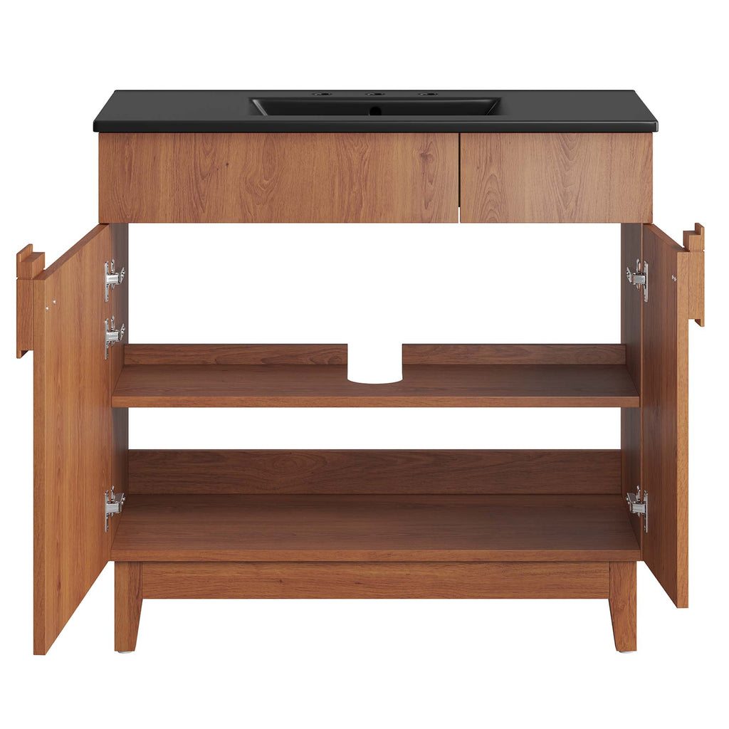 Miles 36" Bathroom Vanity - Black Walnut