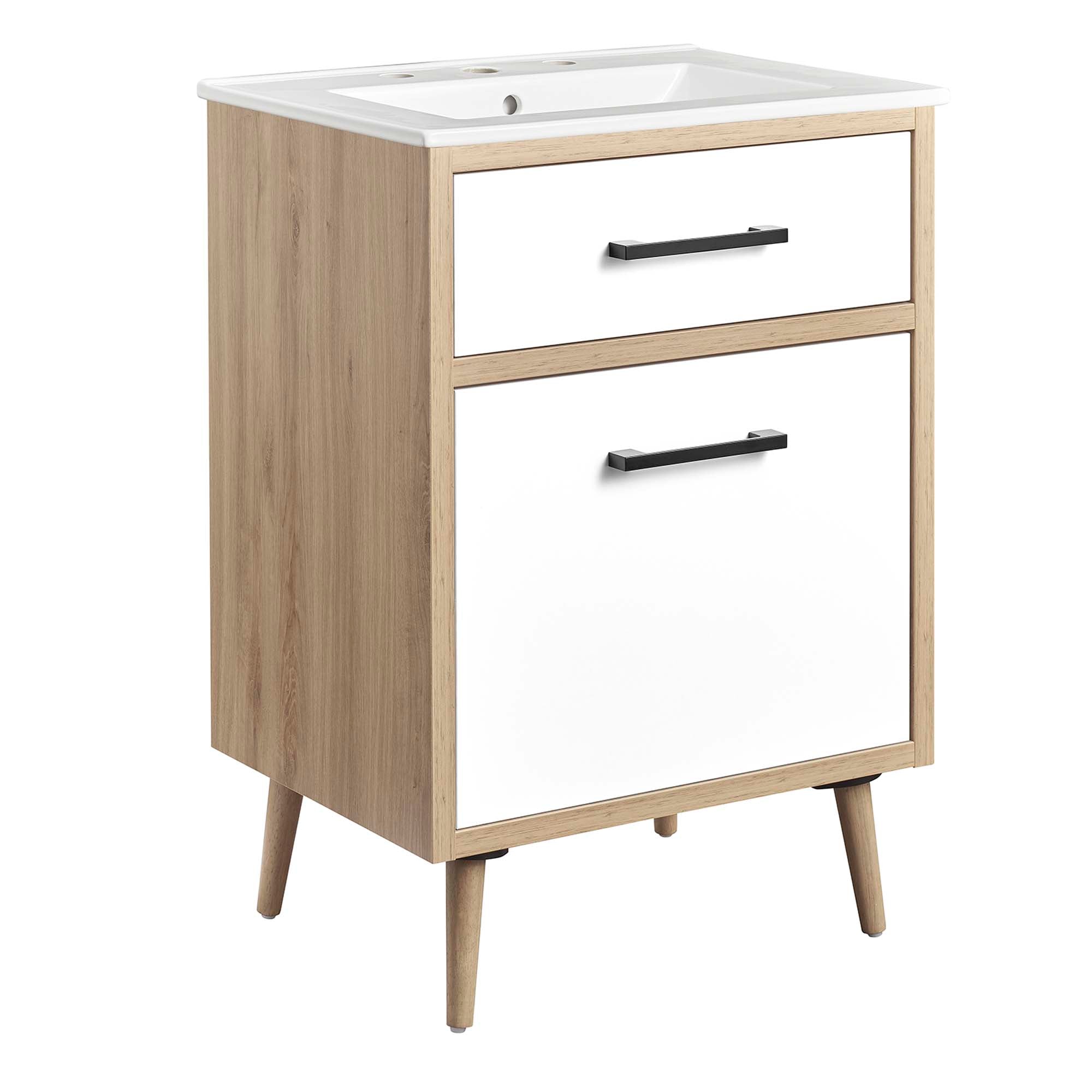 Maverick 24" Bathroom Vanity - White Oak