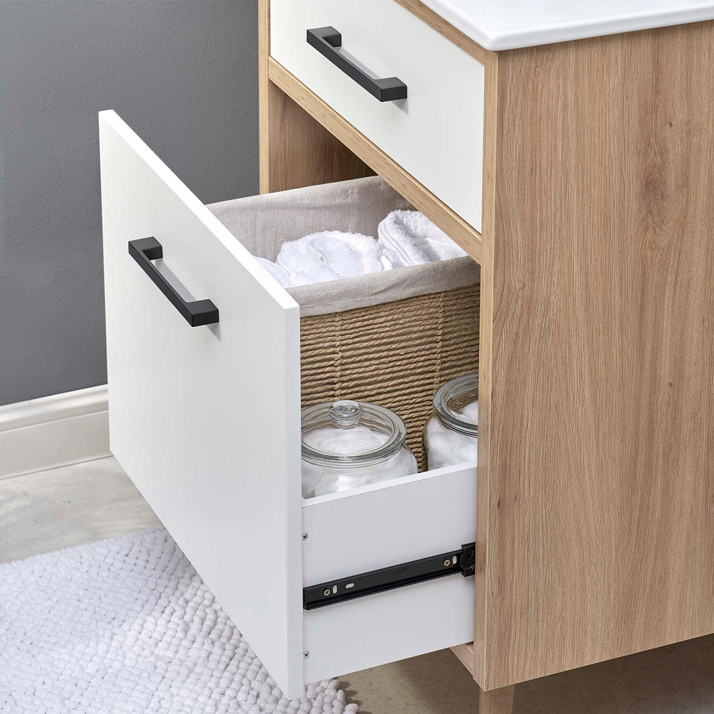 Maverick 24" Bathroom Vanity - White Oak