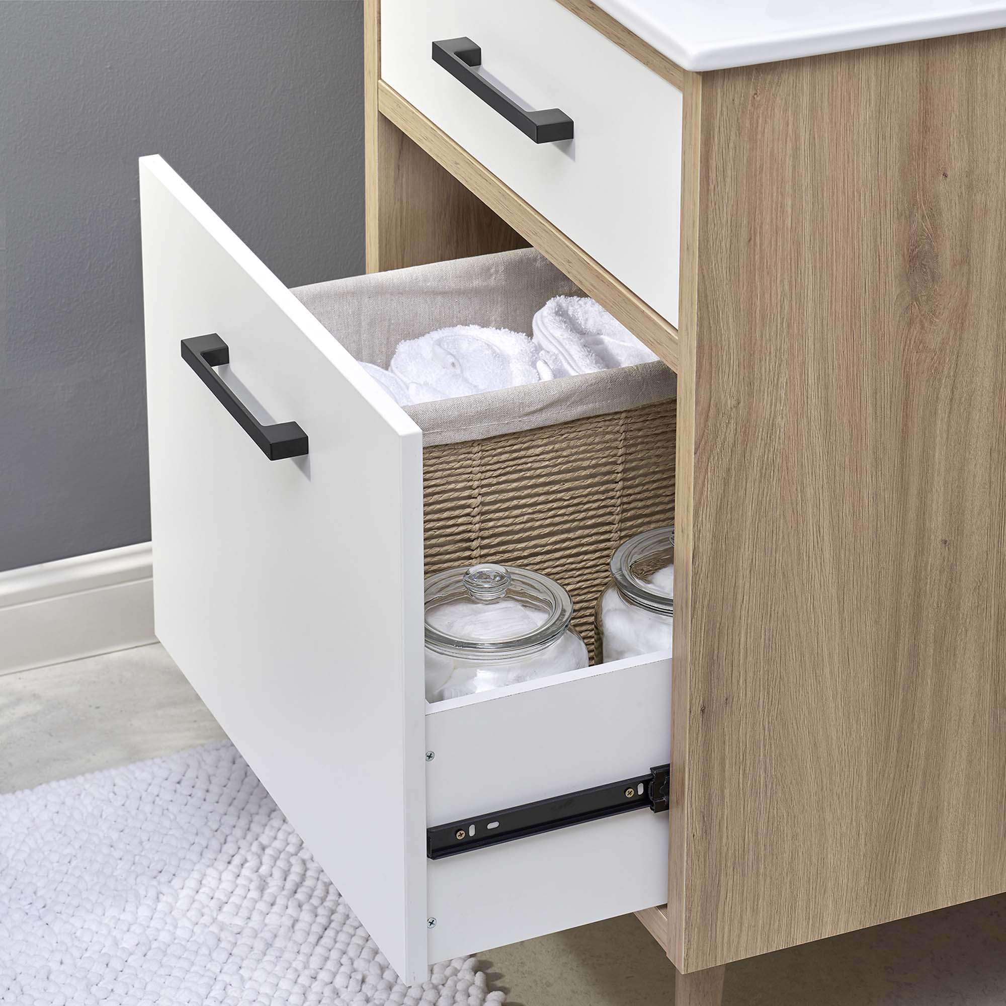 Maverick 24" Bathroom Vanity - White Oak