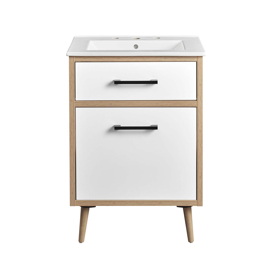 Maverick 24" Bathroom Vanity - White Oak