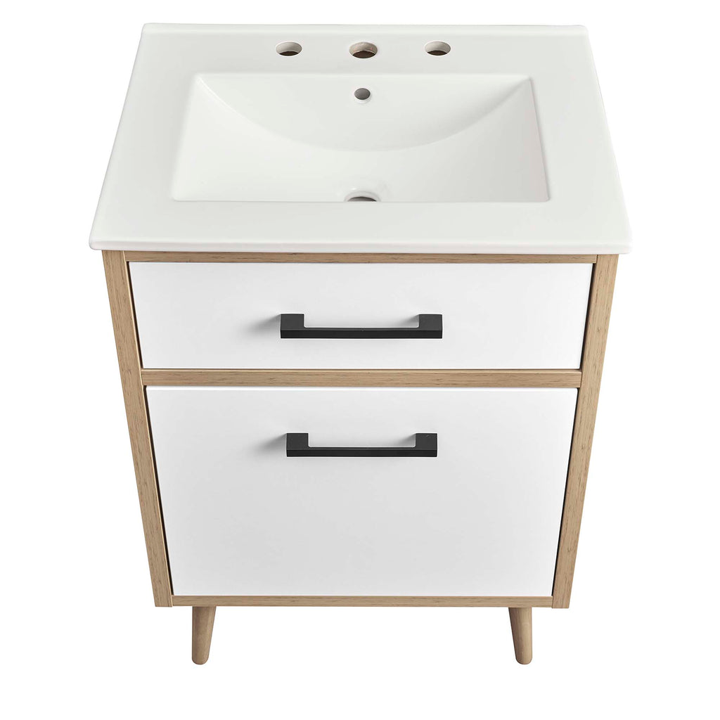 Maverick 24" Bathroom Vanity - White Oak
