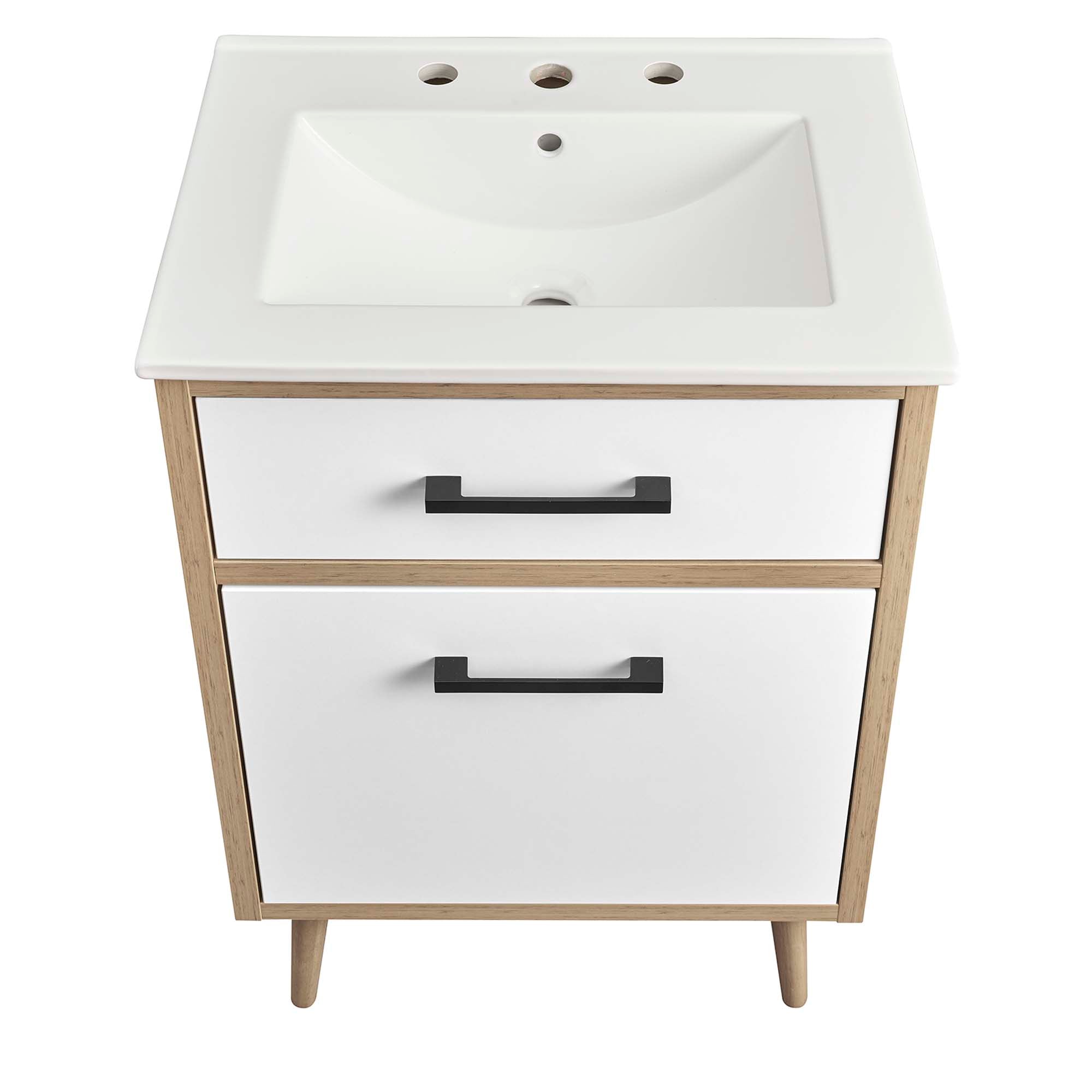 Maverick 24" Bathroom Vanity - White Oak