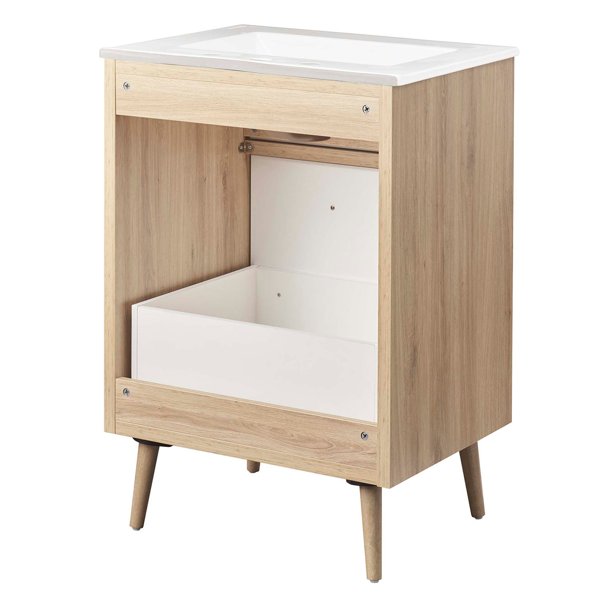 Maverick 24" Bathroom Vanity - White Oak