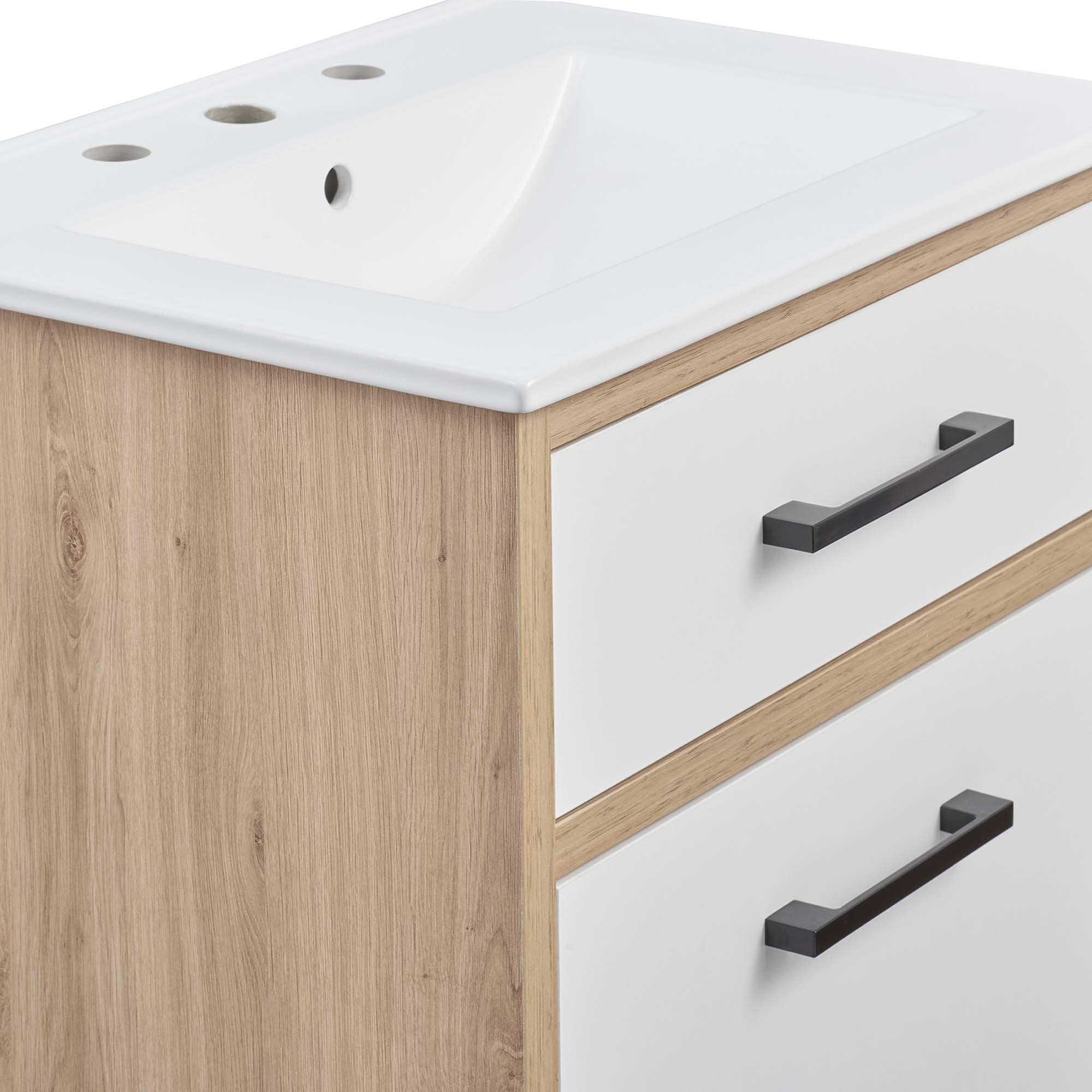 Maverick 24" Bathroom Vanity - White Oak