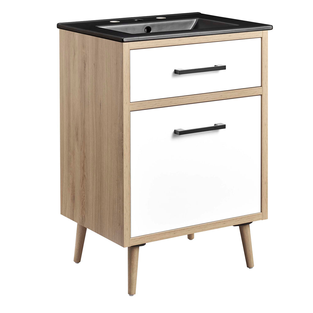 Maverick 24" Bathroom Vanity - Black Oak
