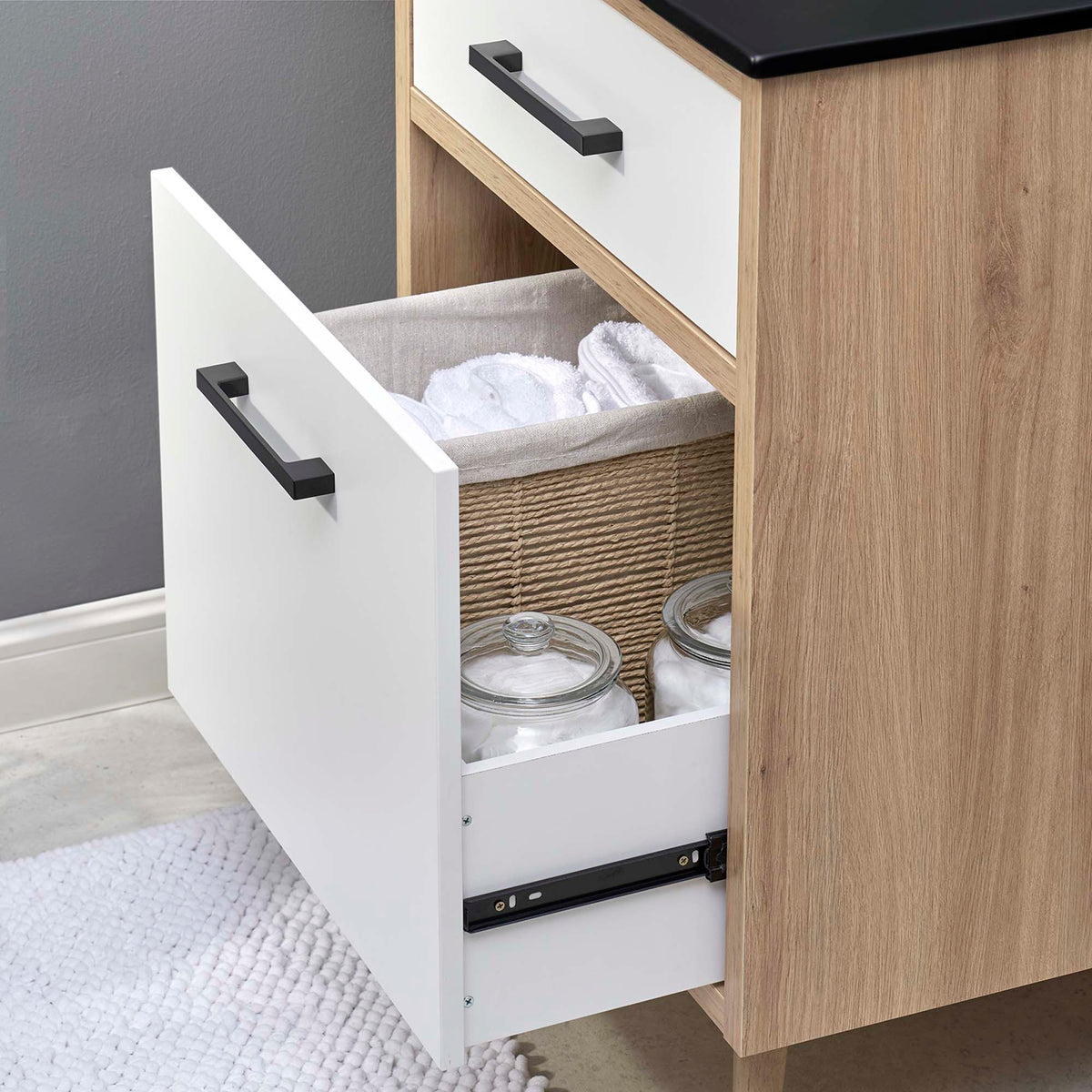 Maverick 24" Bathroom Vanity - Black Oak
