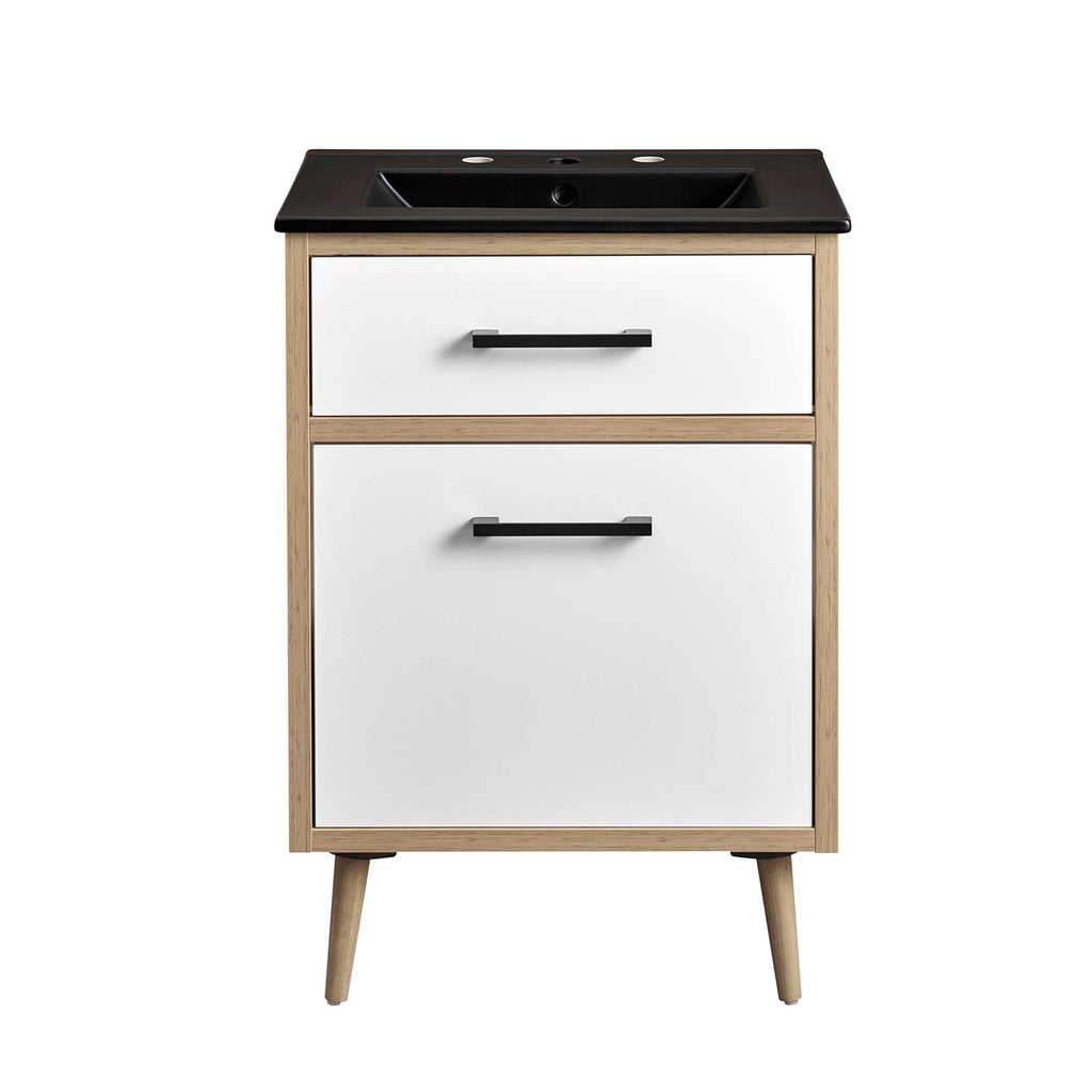 Maverick 24" Bathroom Vanity - Black Oak