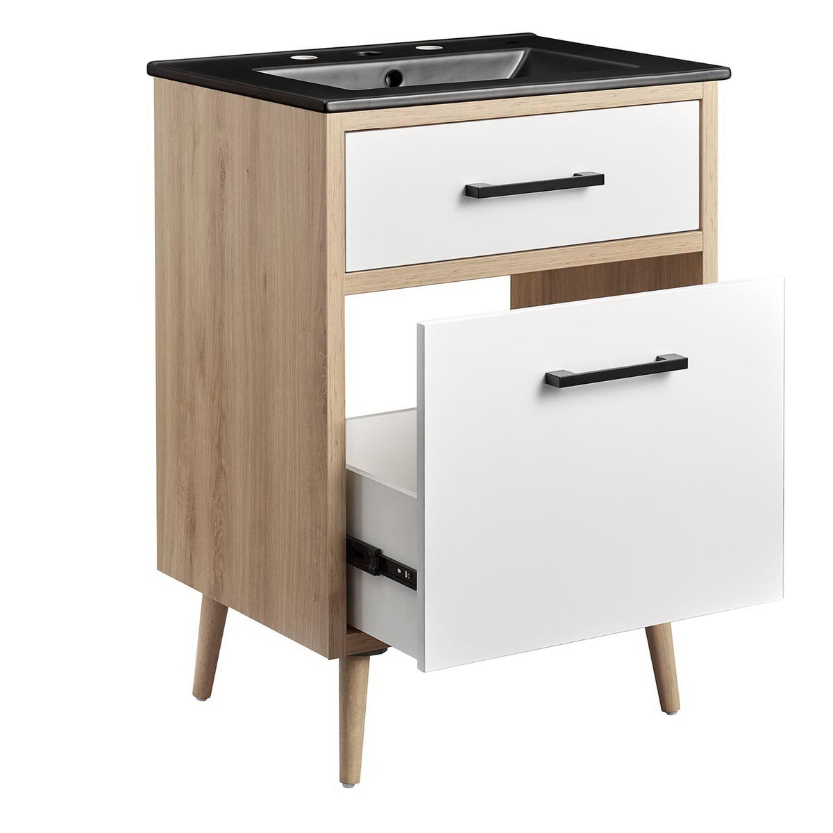 Maverick 24" Bathroom Vanity - Black Oak