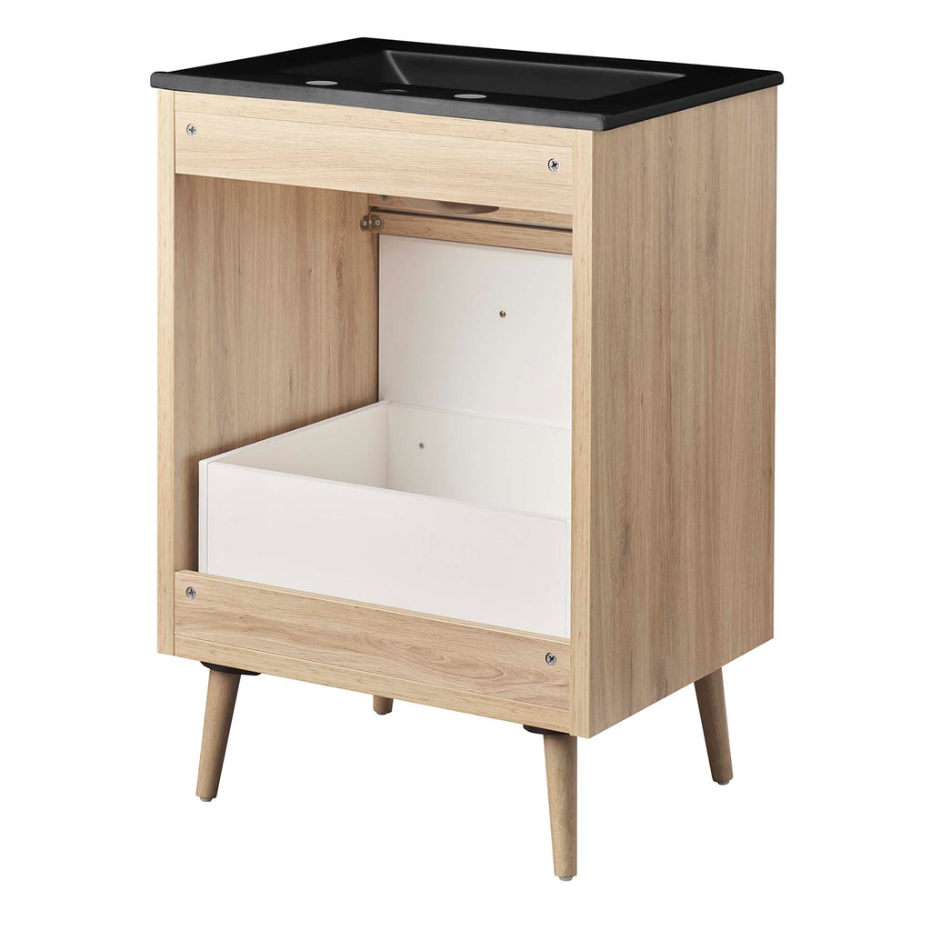 Maverick 24" Bathroom Vanity - Black Oak