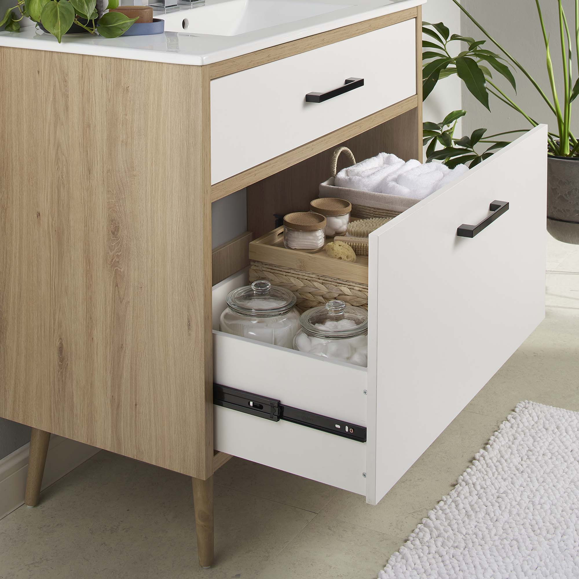 Maverick 36" Bathroom Vanity - White Oak