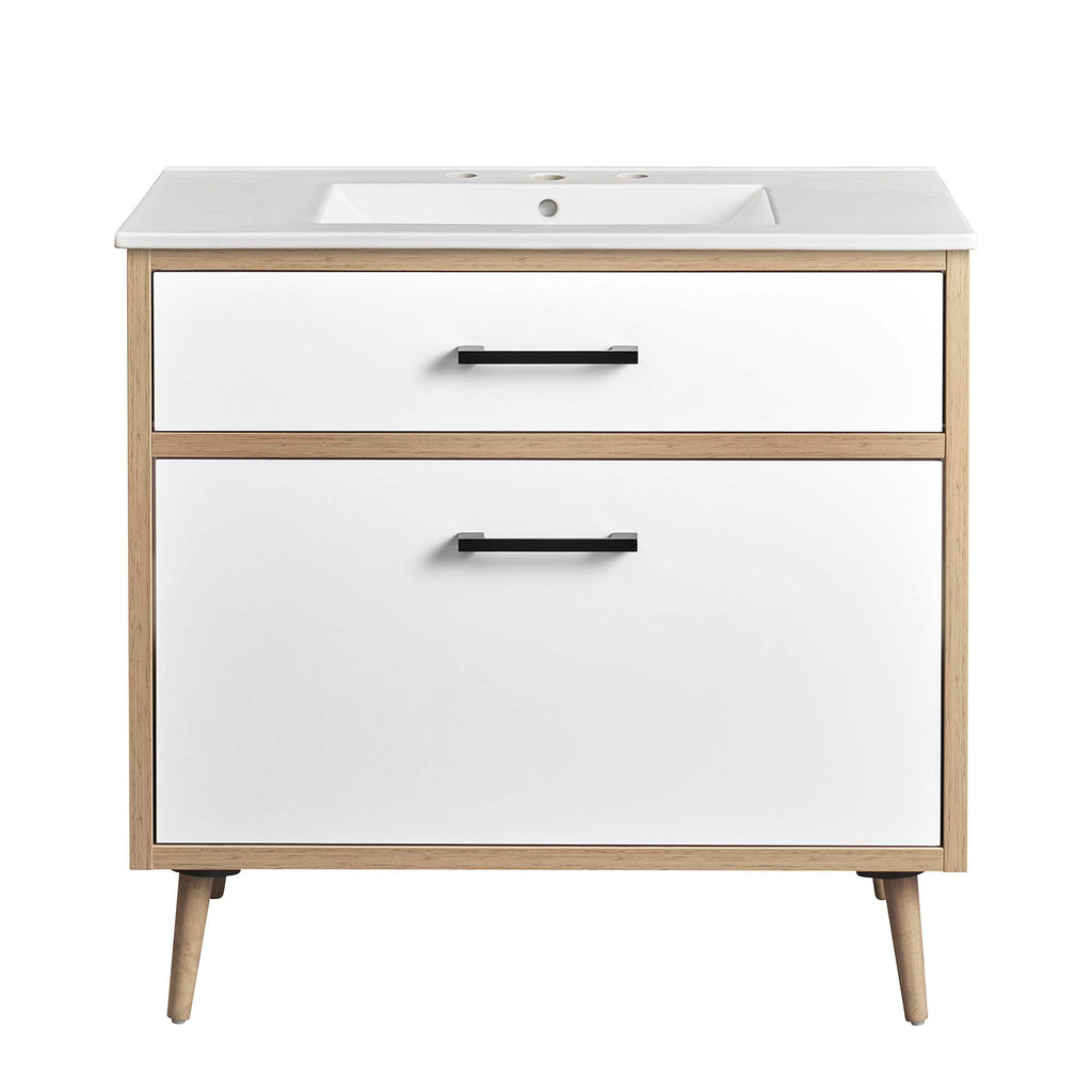 Maverick 36" Bathroom Vanity - White Oak