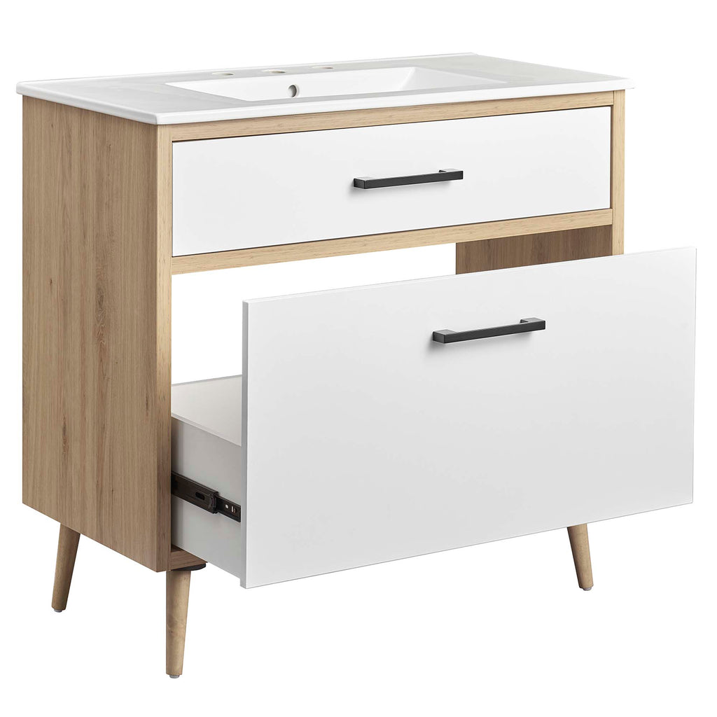 Maverick 36" Bathroom Vanity - White Oak