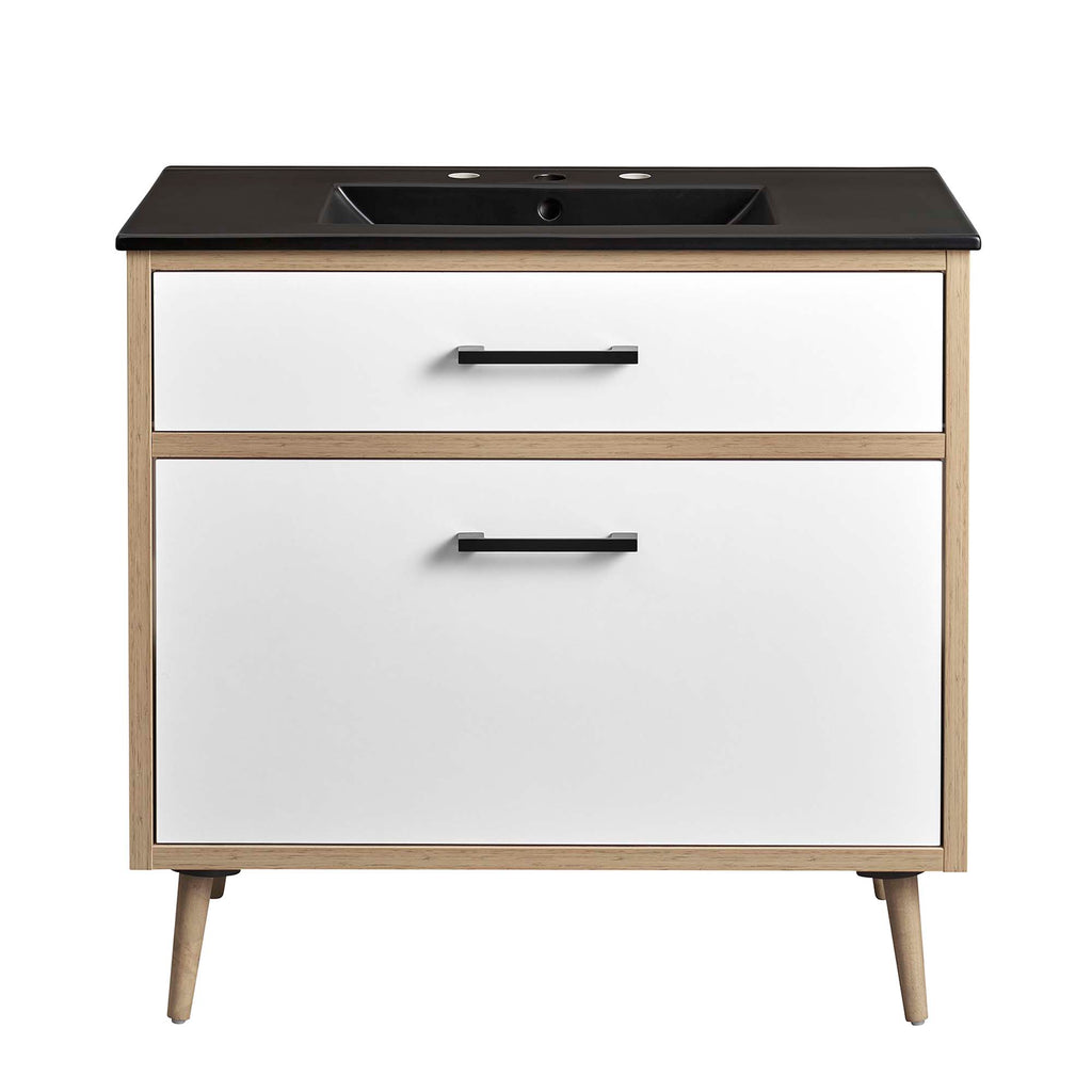 Maverick 36" Bathroom Vanity - Black Oak