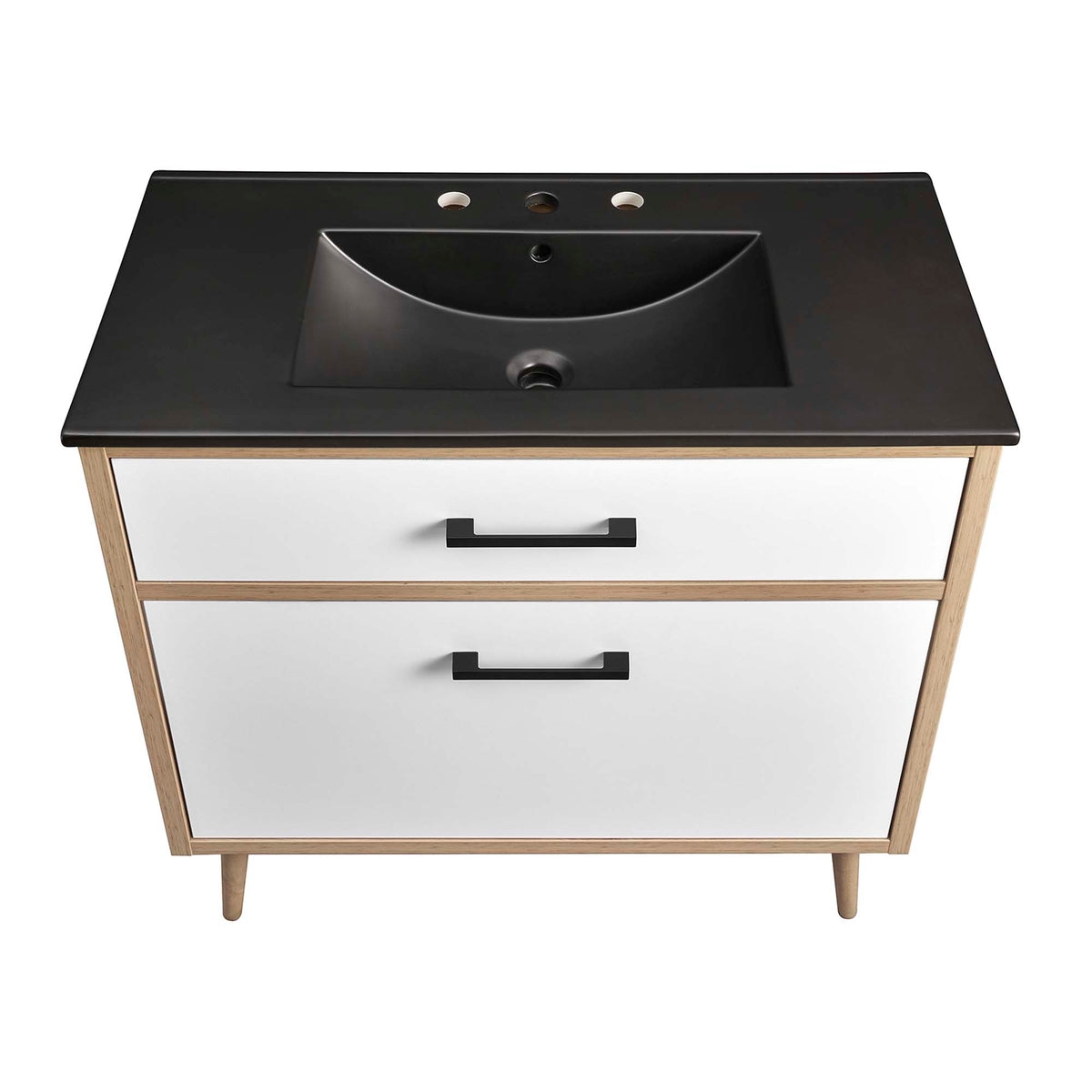 Maverick 36" Bathroom Vanity - Black Oak