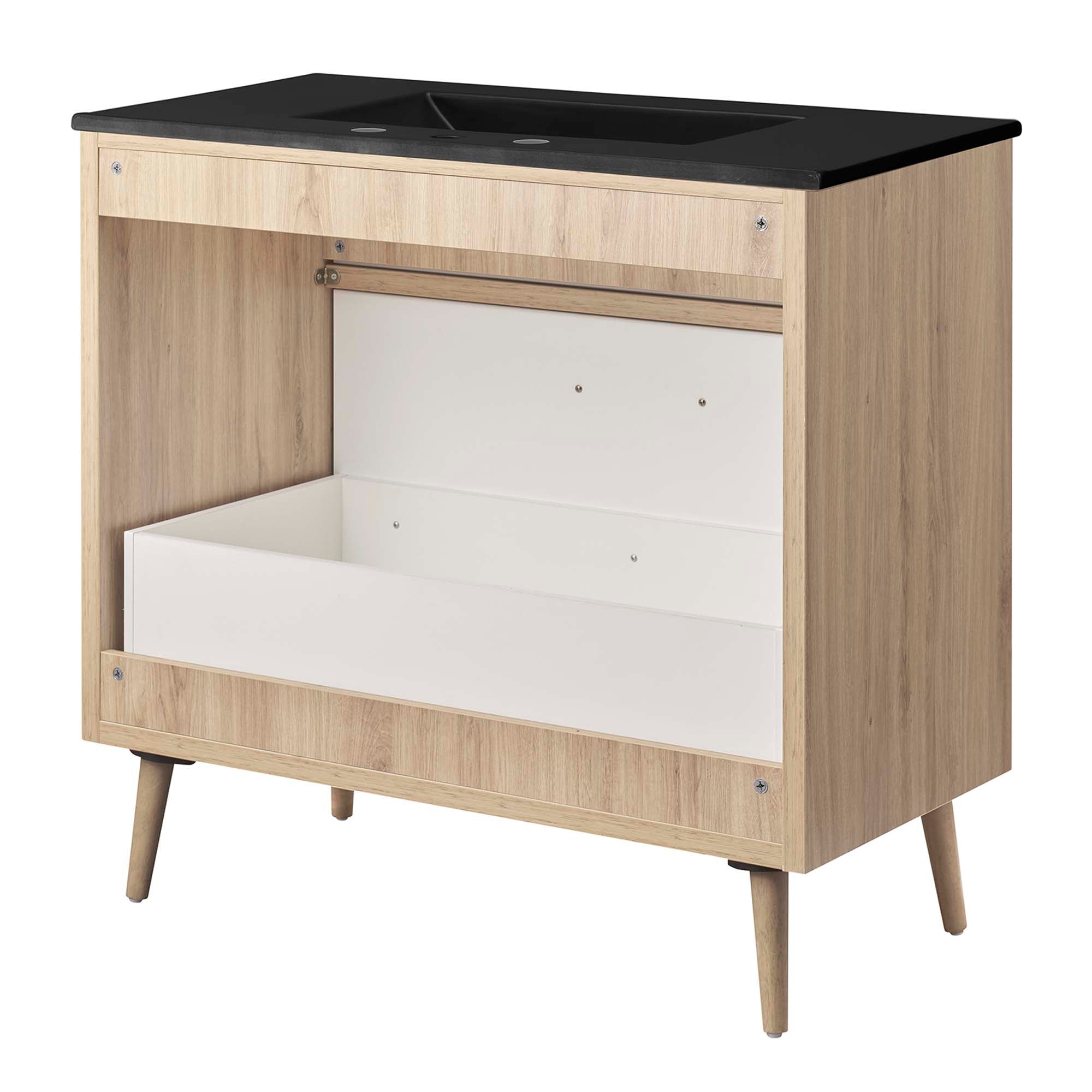 Maverick 36" Bathroom Vanity - Black Oak