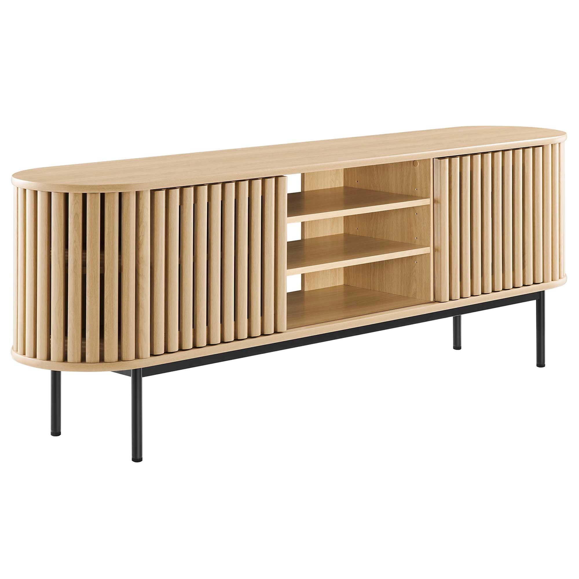 Fortitude 71" TV Stand - Oak