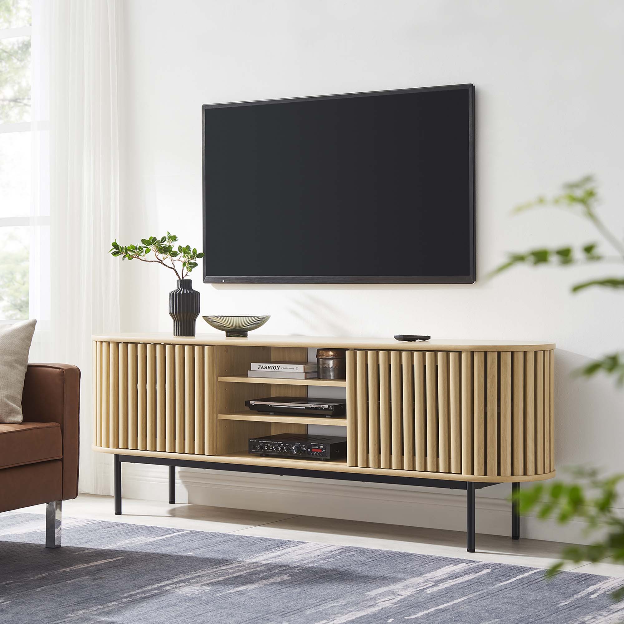 Fortitude 71" TV Stand - Oak