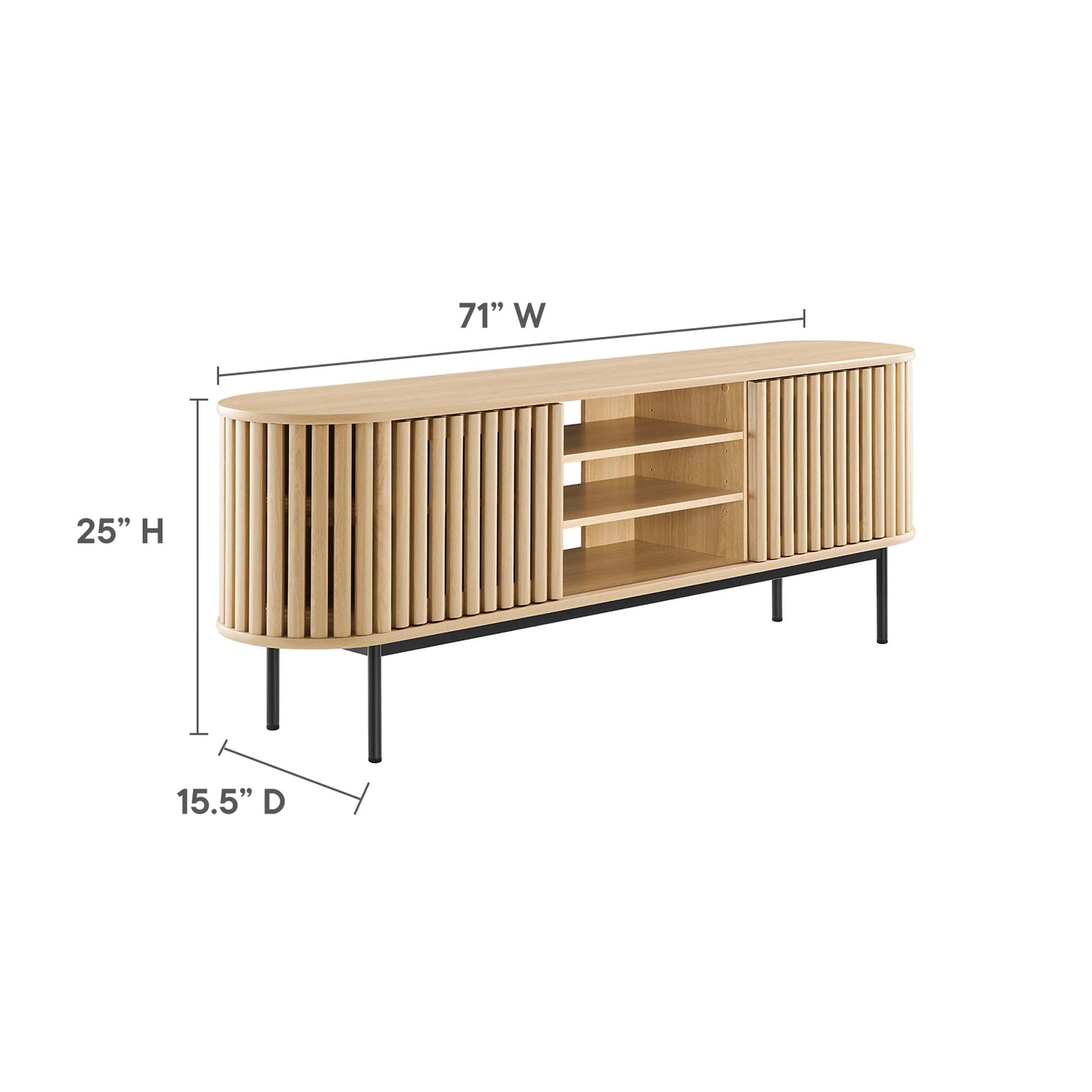 Fortitude 71" TV Stand - Oak
