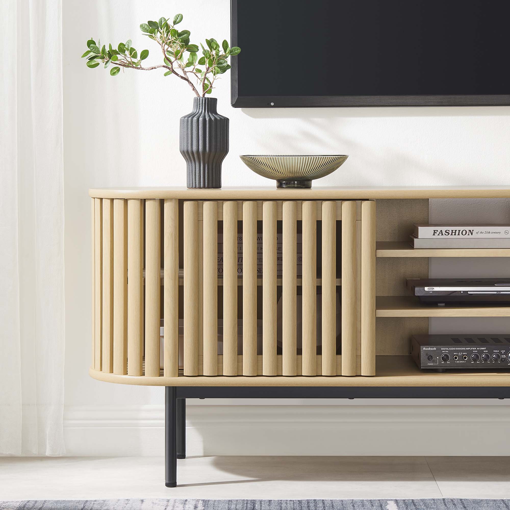 Fortitude 71" TV Stand - Oak