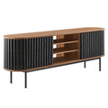 Fortitude 71" TV Stand - Walnut Black