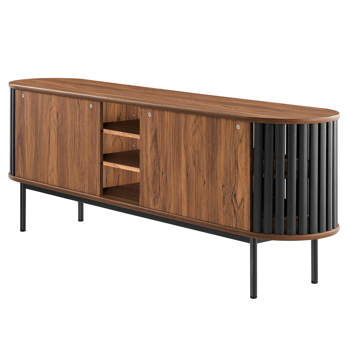 Fortitude 71" TV Stand - Walnut Black