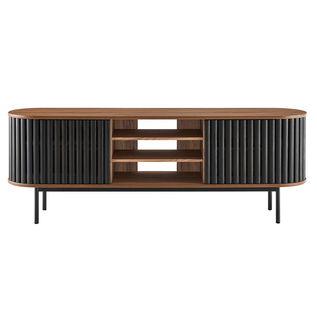 Fortitude 71" TV Stand - Walnut Black