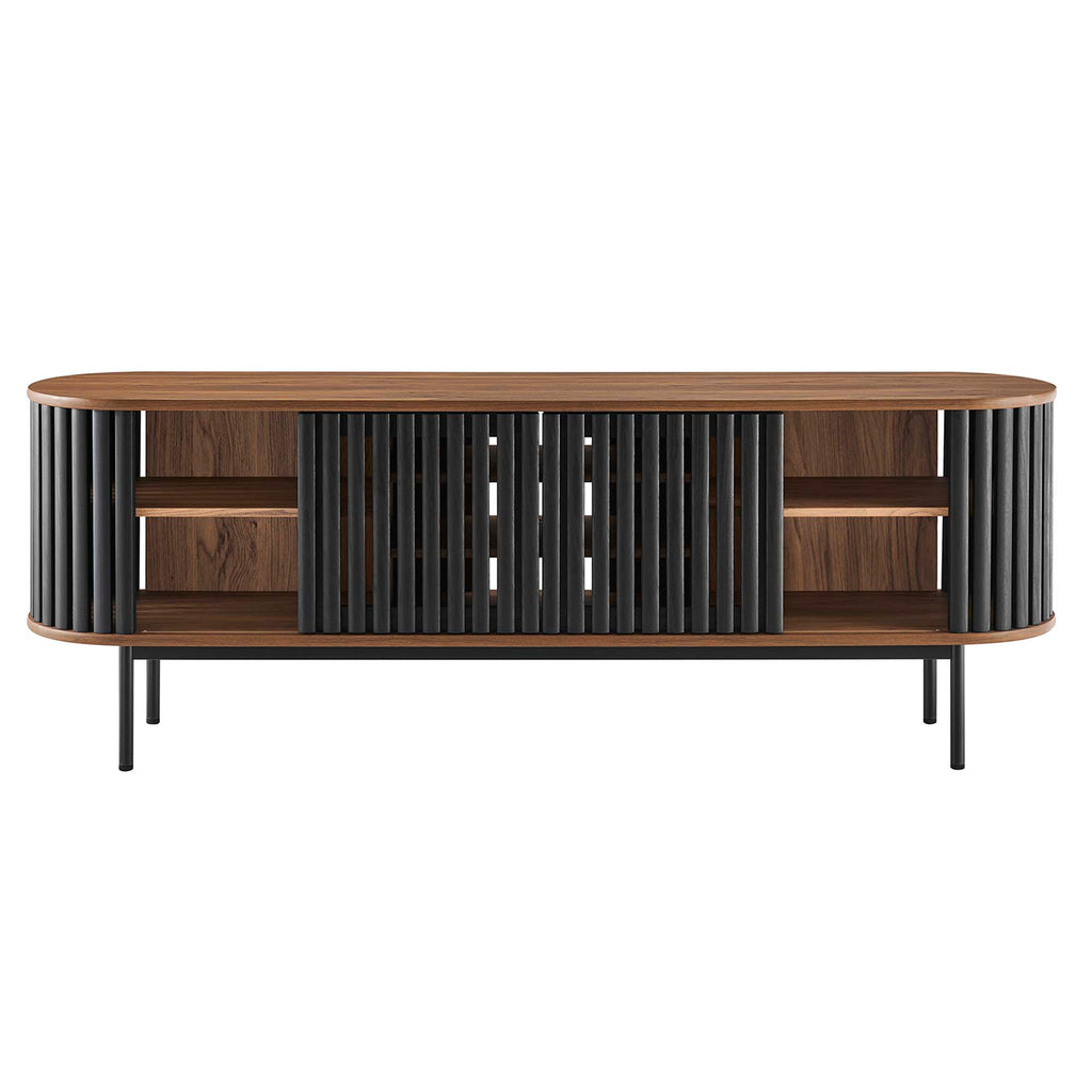Fortitude 71" TV Stand - Walnut Black