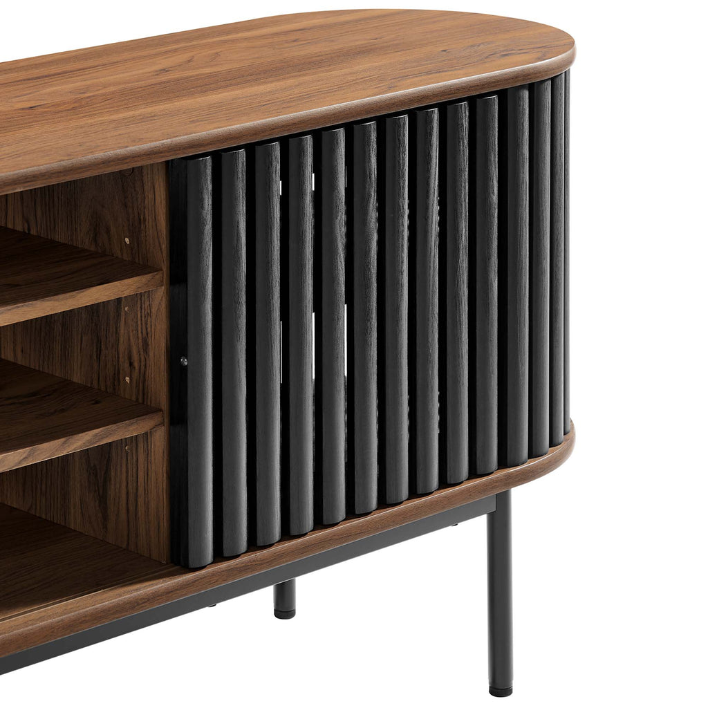 Fortitude 71" TV Stand - Walnut Black