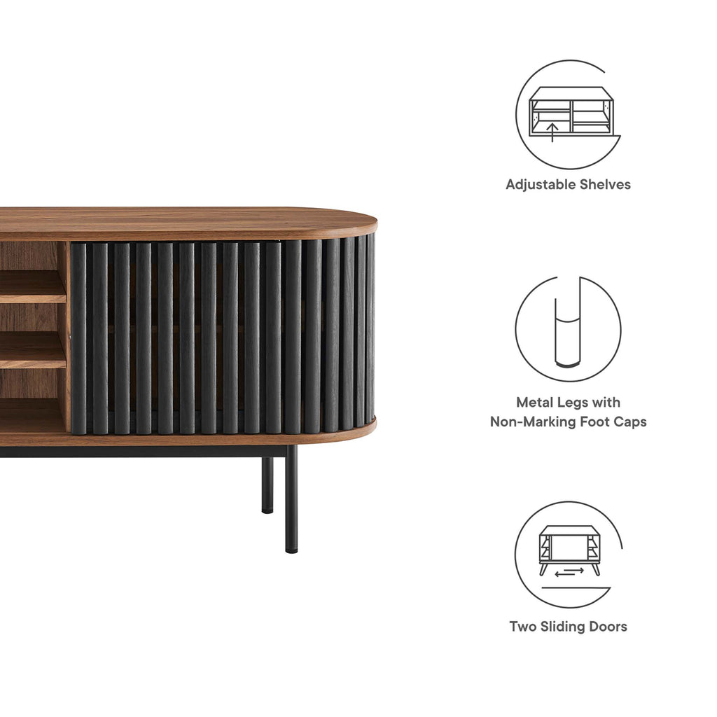 Fortitude 71" TV Stand - Walnut Black