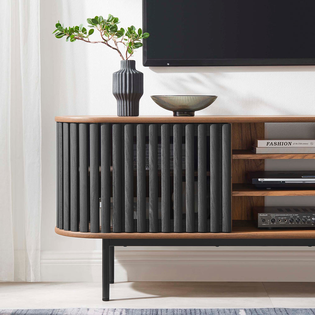 Fortitude 71" TV Stand - Walnut Black