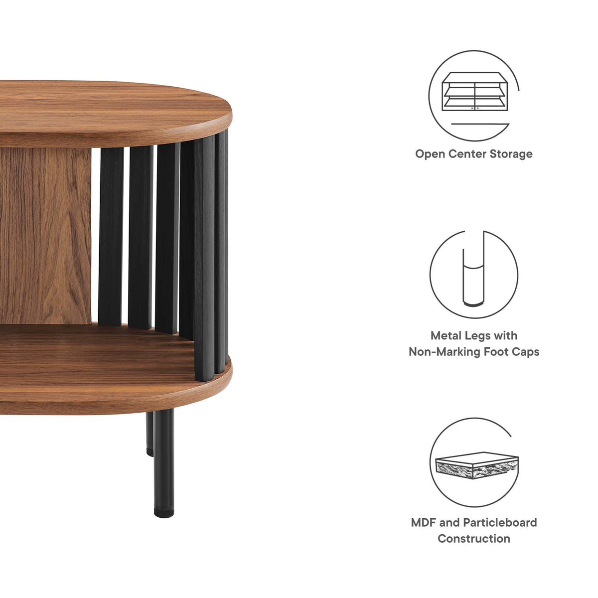 Fortitude Side Table - Walnut Black