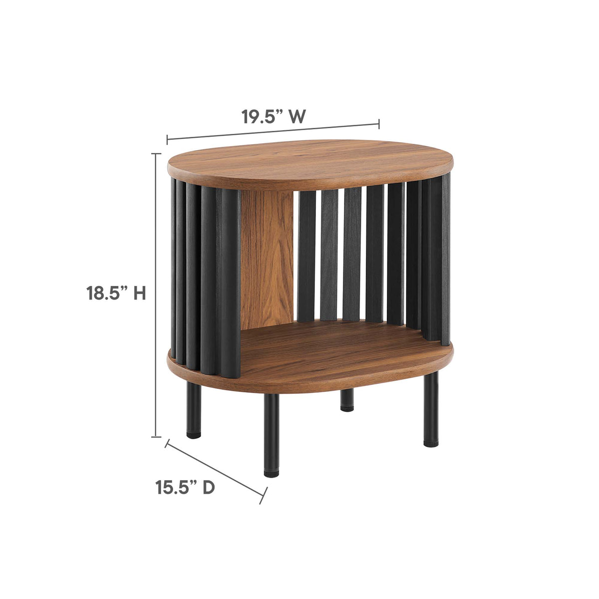 Fortitude Side Table - Walnut Black
