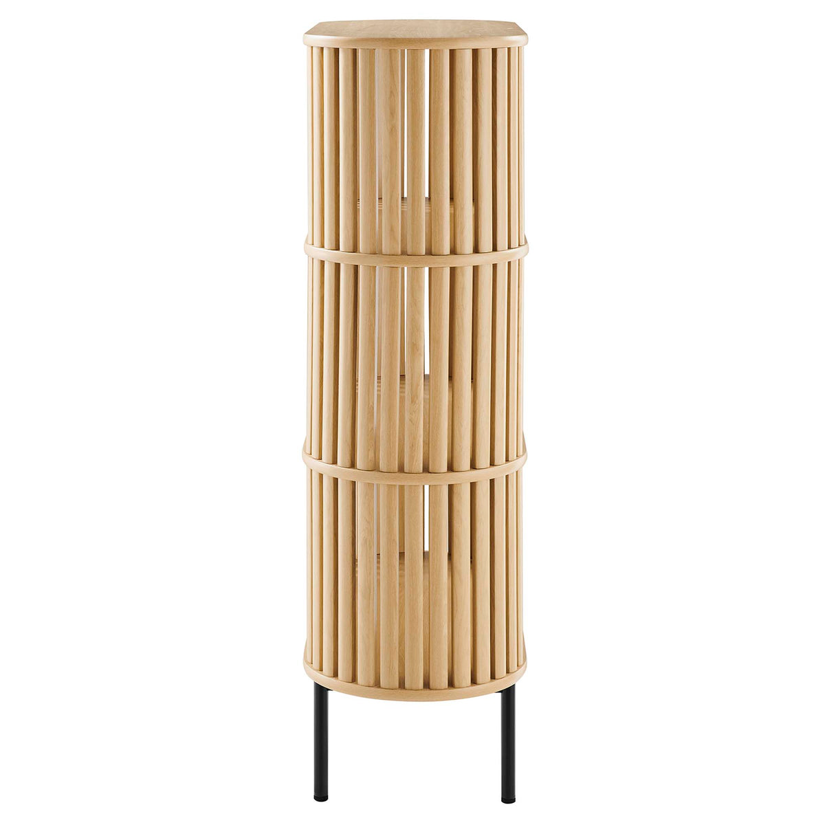 Fortitude Three Tier Display Cabinet - Oak