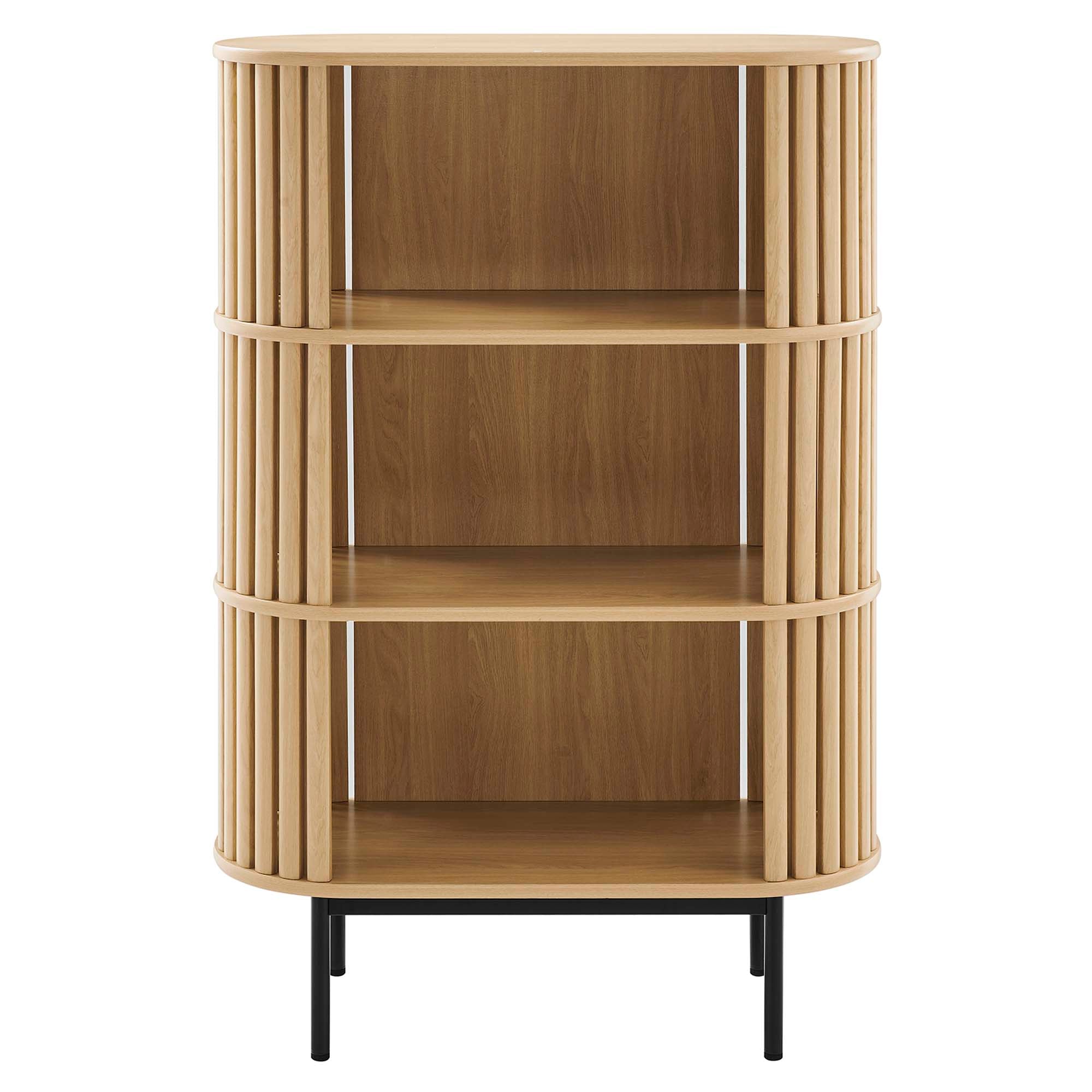 Fortitude Three Tier Display Cabinet - Oak