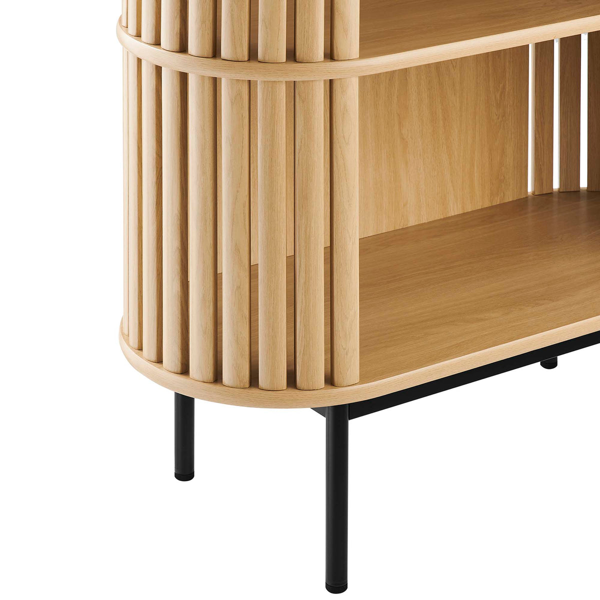 Fortitude Three Tier Display Cabinet - Oak