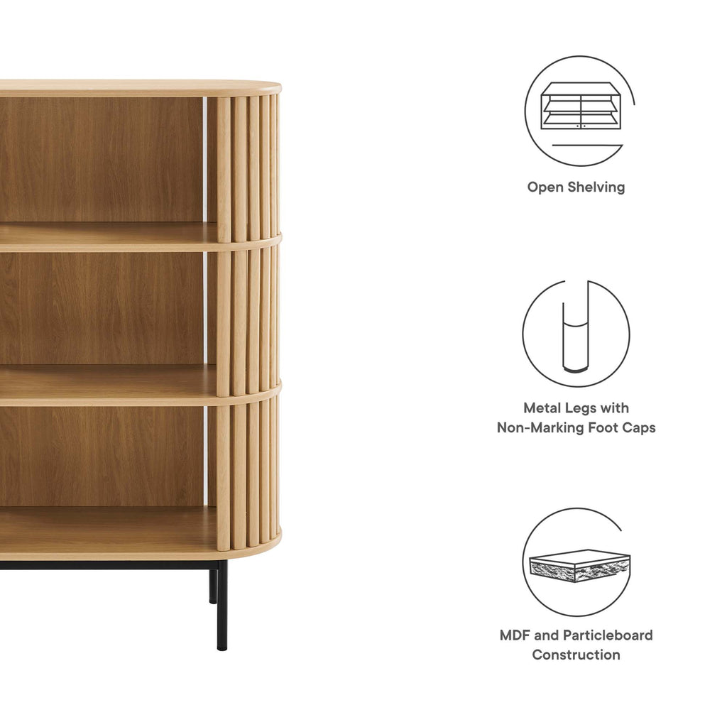 Fortitude Three Tier Display Cabinet - Oak
