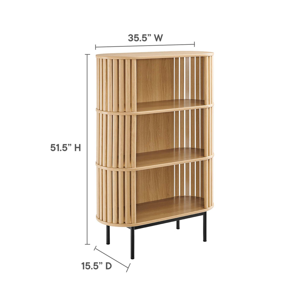 Fortitude Three Tier Display Cabinet - Oak