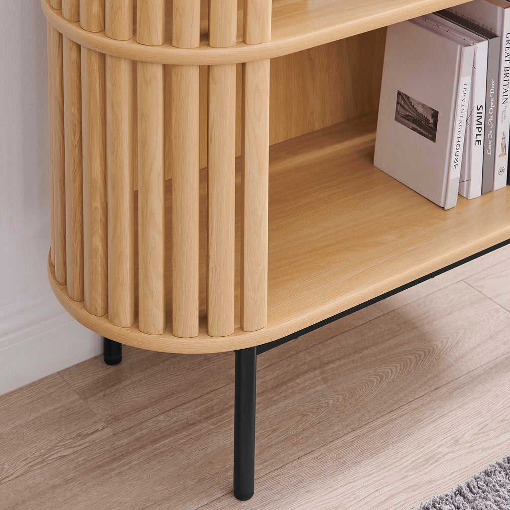 Fortitude Three Tier Display Cabinet - Oak
