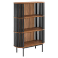 Fortitude Three Tier Display Cabinet - Walnut Black
