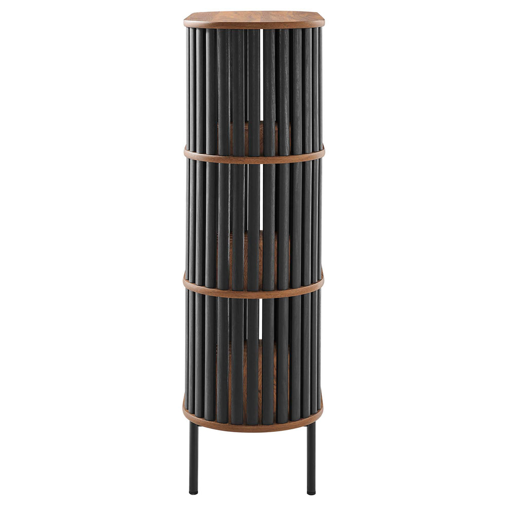 Fortitude Three Tier Display Cabinet - Walnut Black