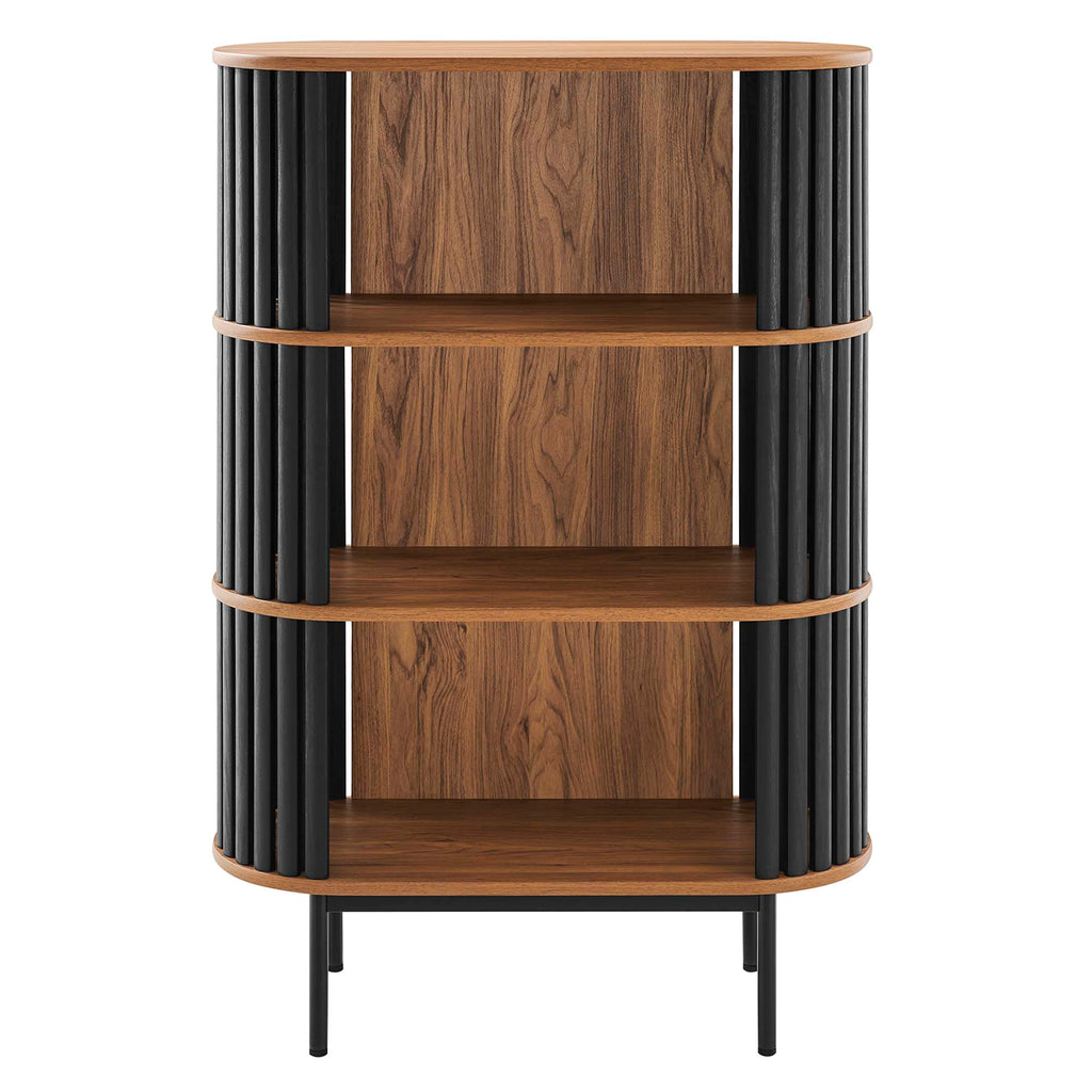 Fortitude Three Tier Display Cabinet - Walnut Black