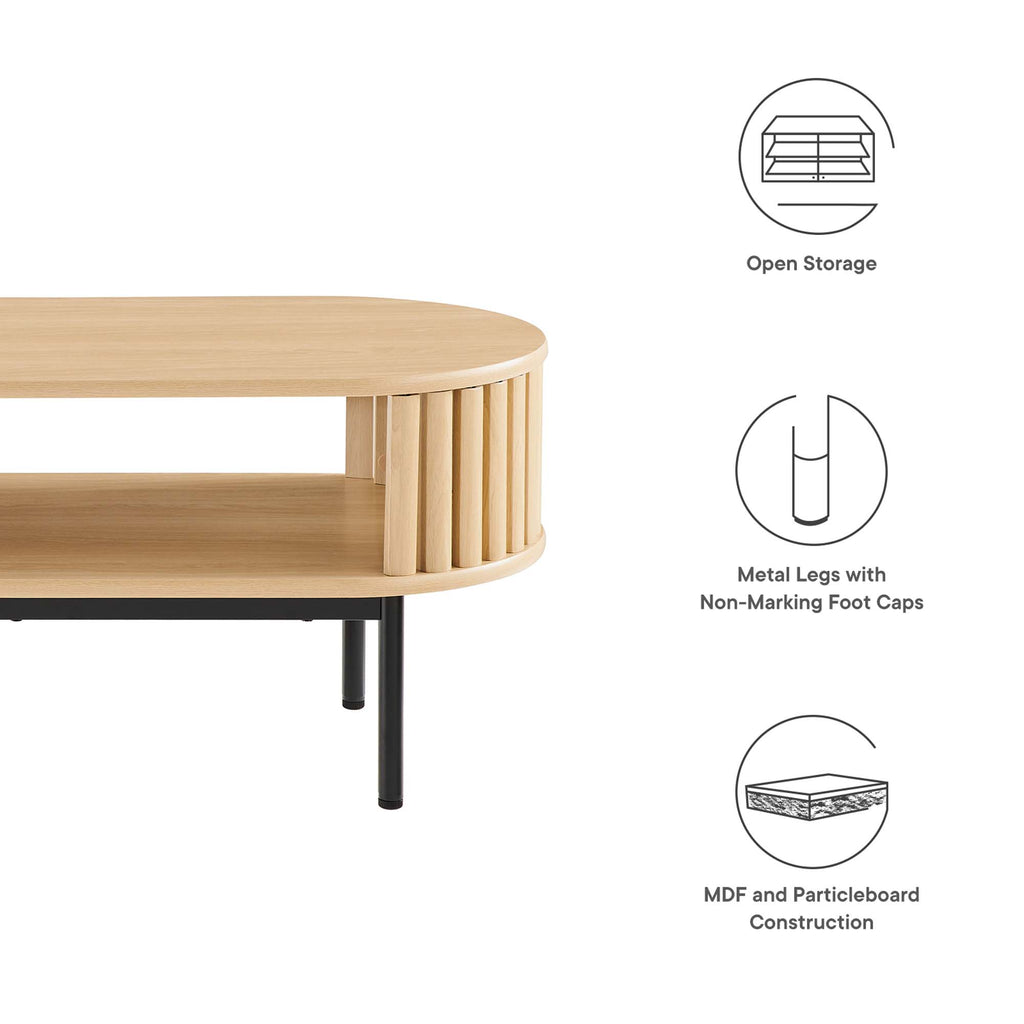 Fortitude Wood Coffee Table - Oak